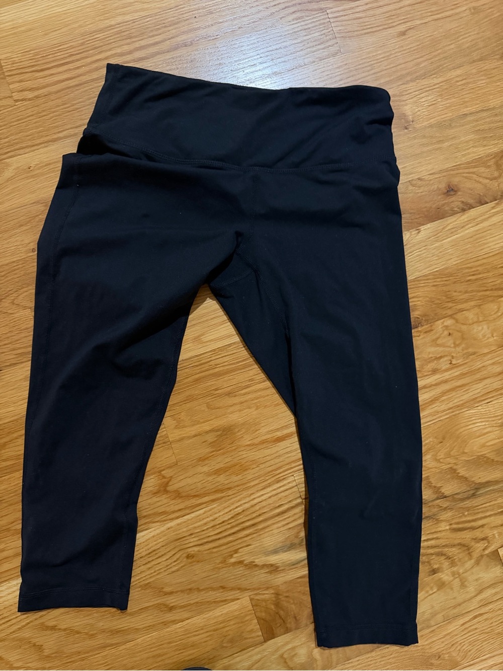Zella Black Capri Leggings with Wide Waistband